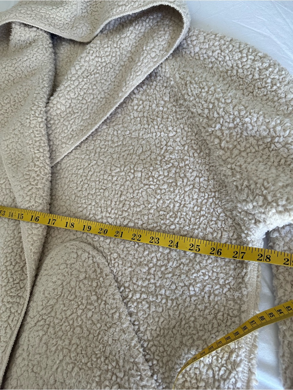 UnHide Hooded Teddy Jacket in Cream size medium - Picture 7 of 12